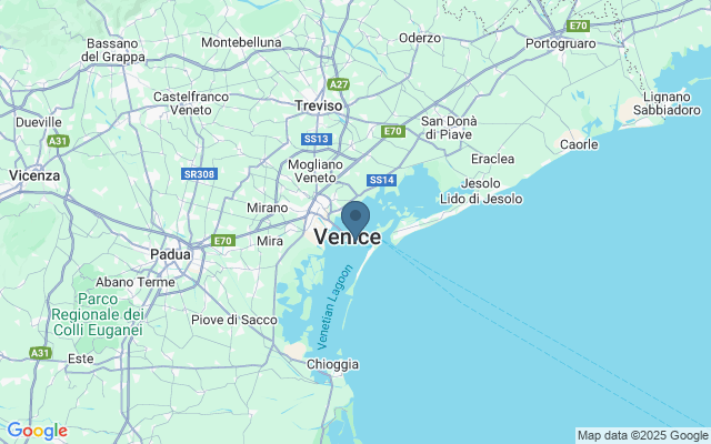 Kaart met locatie Dorsoduro